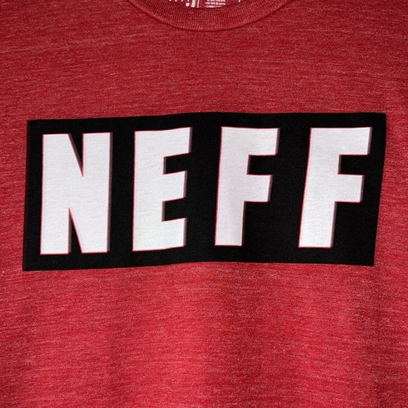 Neff Men’s Red Logo T-Shirt. Size S - Picture 2 of 5